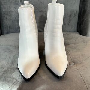 Marc Fisher Ivory Ankle Boots